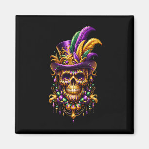 Imã Carnaval Crânio Chapéu Alto de Nova Orleans Médico