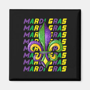 Imã Carnaval de Mardi Gras Fat Terça-Feira Fleur De Li