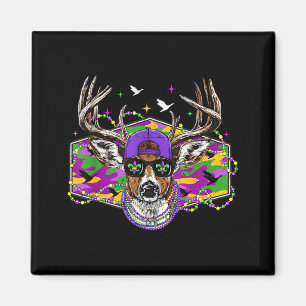 Imã Carnaval Mardi Gras Camuflagem Caça ao Veado Diver