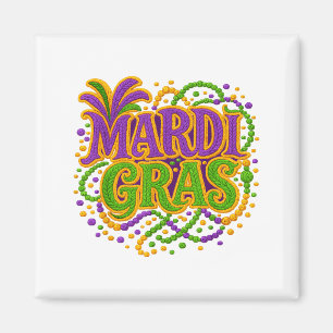 Imã Carnaval Mardi Gras Terça-Feira Gorda Latch Hook F