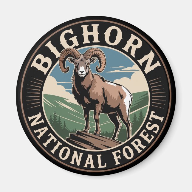 Imã Carneiro Nacional Florestal Bighorn (Frente)