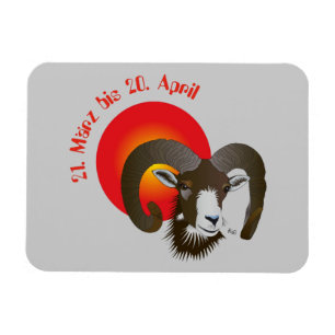 Ímã Carneiro - Sternzeichen Premium Flexi íman