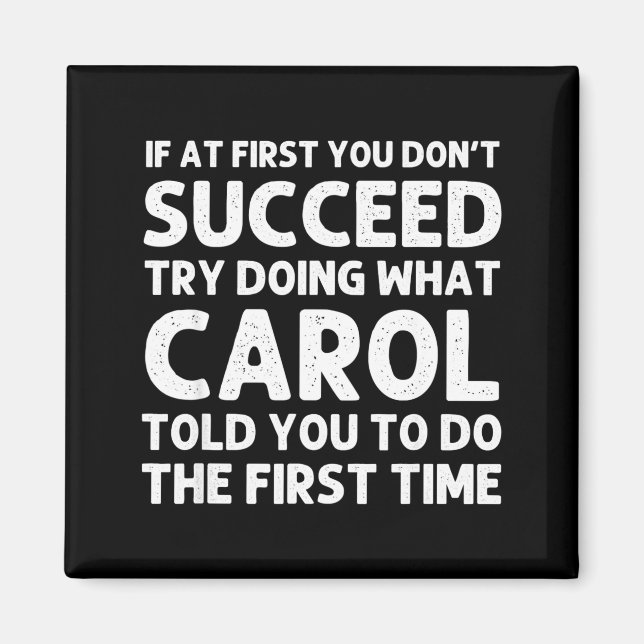 Imã Carol Name D Birthday Funny Christmas J  (Frente)