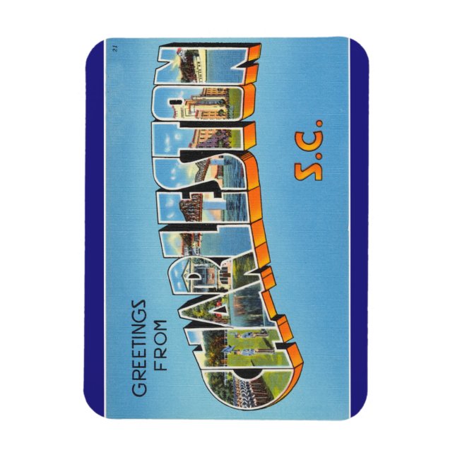 Ímã Carolina do Sul, Charleston Beach Magnet (Vertical)
