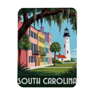 Ímã Carolina do Sul EUA Viagem Costeira Lowcountry 🌴