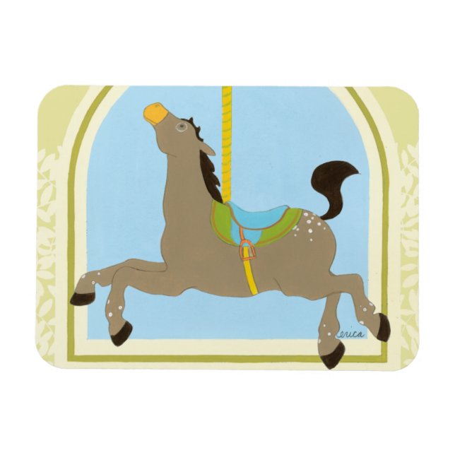 Ímã Carousel Horse de June Erica Vess (Horizontal)