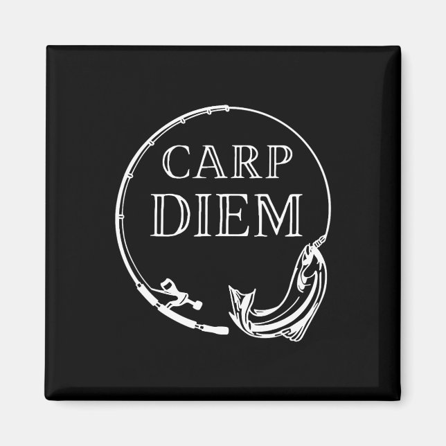 Imã Carp Diem Agarra A Carpa Engraçada Diem (Frente)