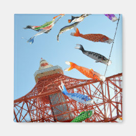Imã Carp Streamers (Koinobori) na Torre de Tóquio