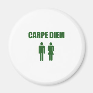 Imã Carpe Diem (menino & menina verdes do texto)
