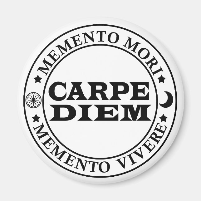 Imã Carpe diem Seize o dia Mmenro mori (Frente)
