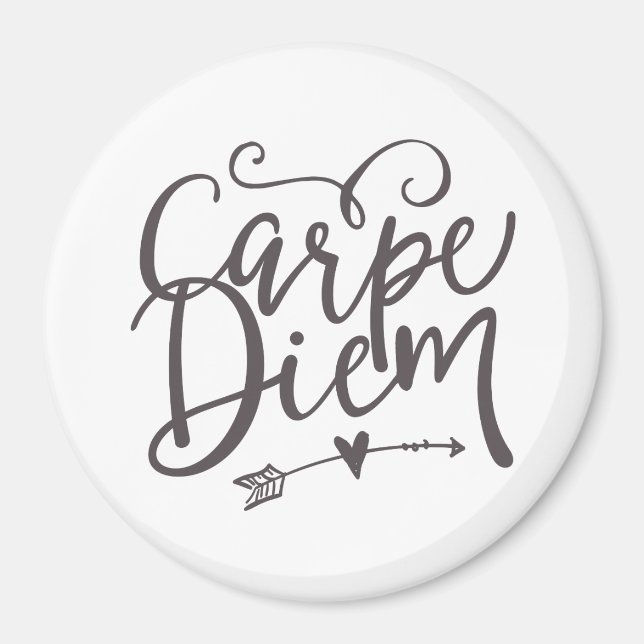 Imã Carpe Diem Sieze, Uma Cotação Inspiradora (Frente)