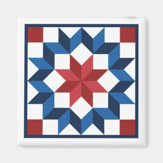 Imã Carpenter's Star Barn Quilt Magnet