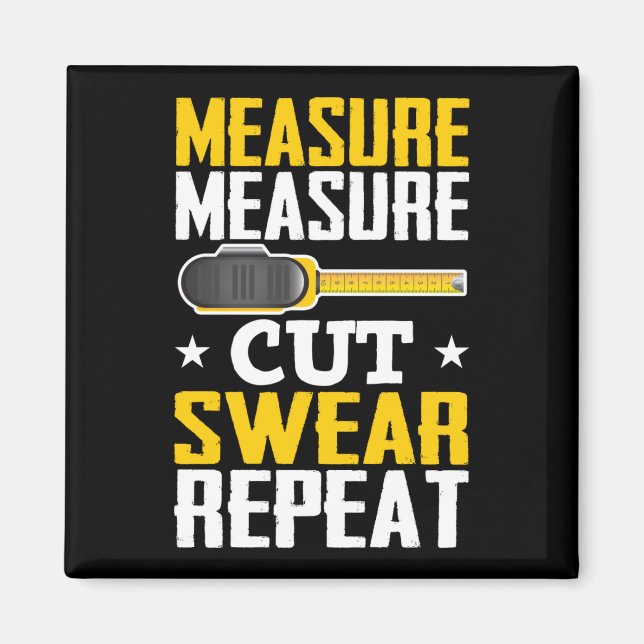 Imã Carpinteiro Engraçado Piada de madeira Handyman (Frente)