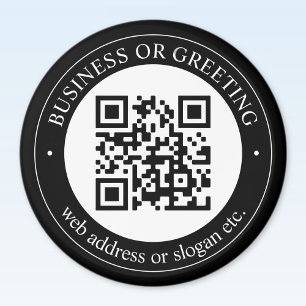 Imã Carregar código QR ou logotipo   Preto Moderno