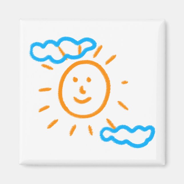 Imã Carregar Crianças de Desenho Transformando Trabalh (Frente)