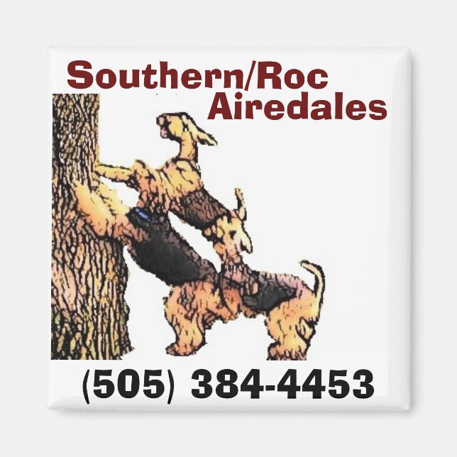 Imã Carrinho2, Sul/Roc, Airedales, (505) 384-... (Frente)