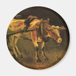 Imã Carrinho com Ox Vermelho e Branco (Vincent van Gog