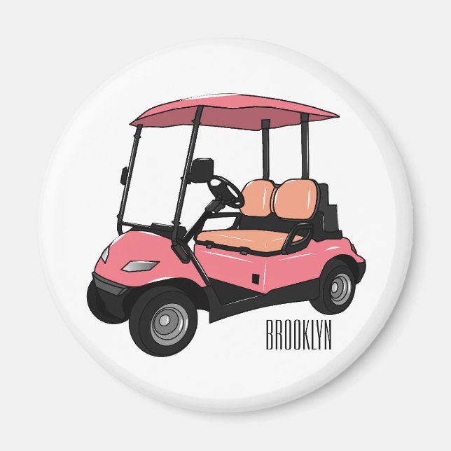 Imã Carrinho de golfe / desenho animado de buggy de go (Frente)