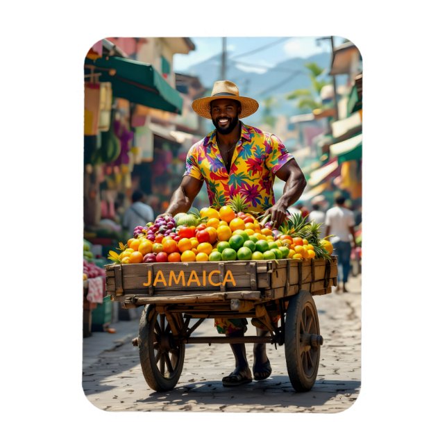 Ímã carrinho de mão da Jamaica (Vertical)