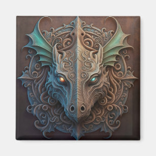 Imã Carrinho do Dragão Gargoyle da Pedra Medieval