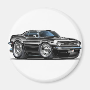 Imã Carro 1968 Preto-Branco de Camaro
