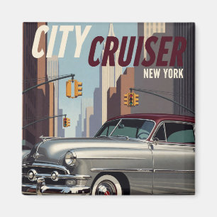 Imã Carro Americano Clássico de Nova York