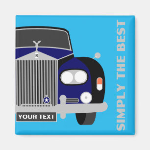 Imã Carro britânico clássico azul personalizado da