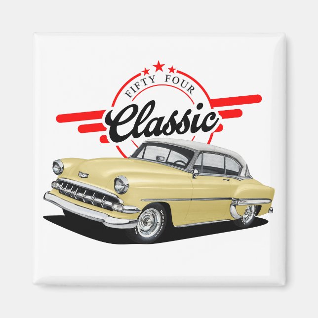 Imã Carro Clássico Amarelo (Frente)