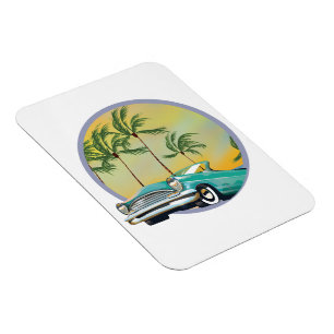 Ímã Carro clássico ao anoitecer