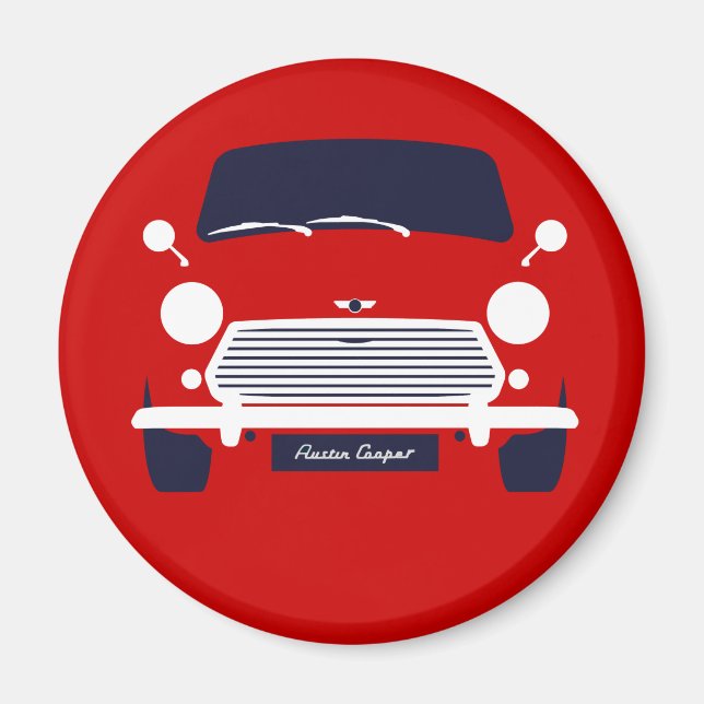 Imã Carro clássico Austin Mini Cooper (Frente)