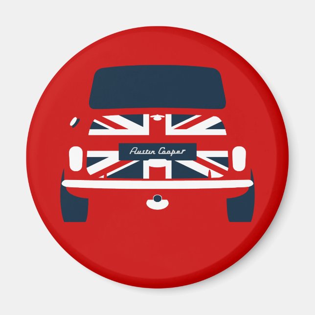 Imã Carro clássico Austin Mini Cooper (Frente)
