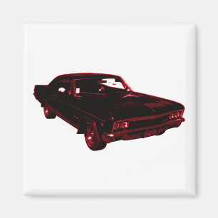 Imã Carro clássico vermelho
