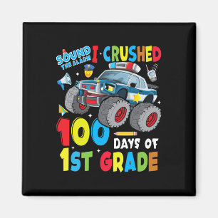Imã Carro Da Polícia De Monstro 100 Dias Da Escola 1ru