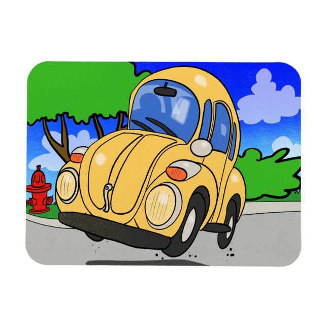 Ímã Carro de Cartoon Bonito (Horizontal)