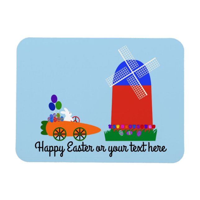 Ímã Carro de Cenoura Coelhado #4 Magnet (Horizontal)