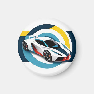 Imã Carro de Corrida com Design Dinâmico