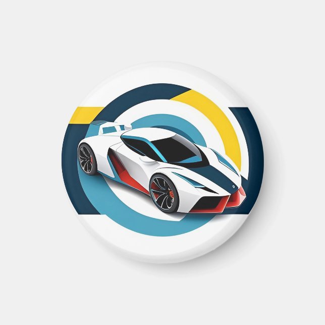 Imã Carro de Corrida com Design Dinâmico (Frente)
