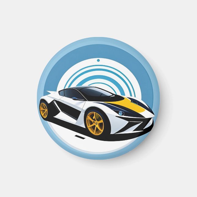Imã Carro de Corrida com Design Dinâmico (Frente)
