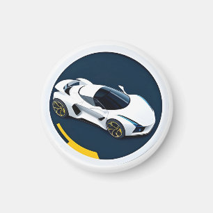 Imã Carro de Corrida com Design Dinâmico