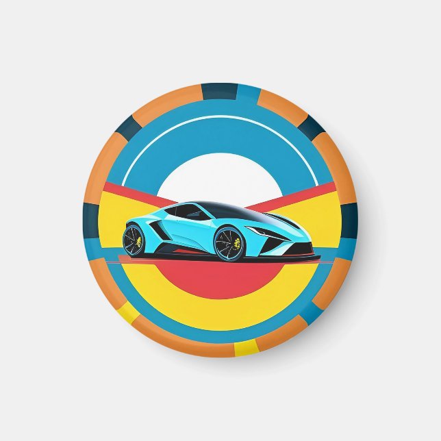 Imã Carro de Corrida com Design Dinâmico (Frente)