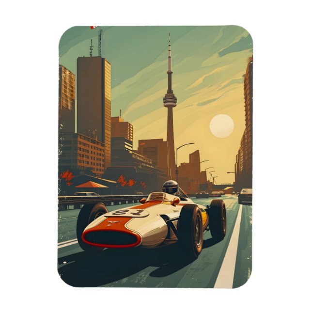 Ímã Carro de corrida em Toronto (Vertical)