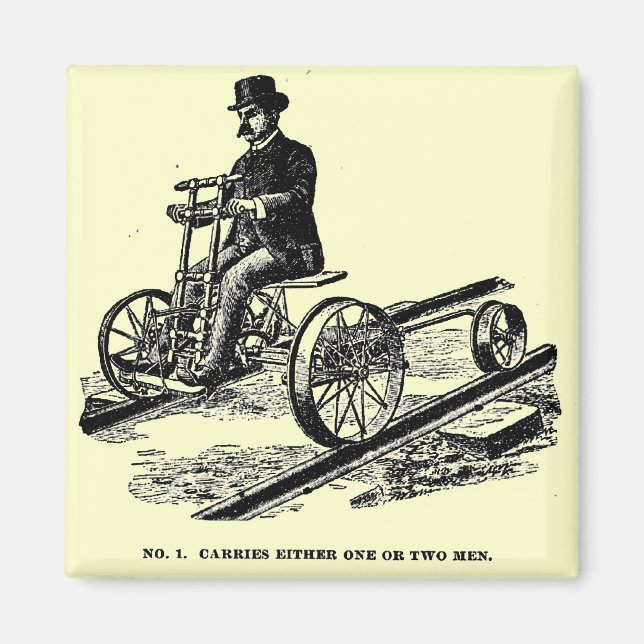 Imã Carro de Mão-de-Ferro KALAMAZOO Velocipede 1887 (Frente)
