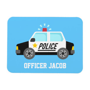 Ímã Carro de Polícia Clássico com Sirene Personalizado
