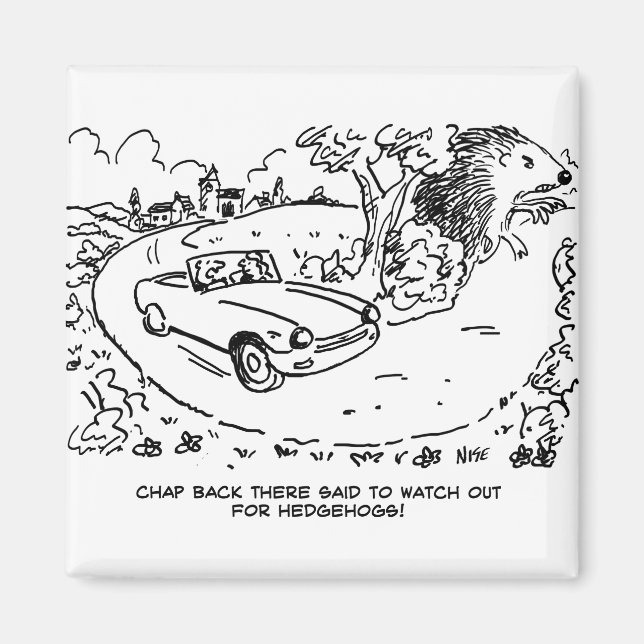 Imã Carro desportivo em campo com porco (Frente)