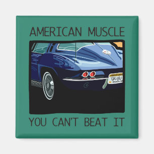 Imã Carro do músculo, clássico e azul americanos V8