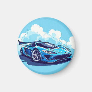 Imã Carro Esportivo Azul Sob Céu Limpo