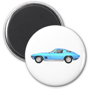 Imã Carro Esportivo Corvette 1967: Término Azul: