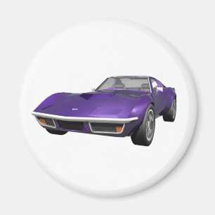Imã Carro Esportivo Corvette 1970: Término roxo: