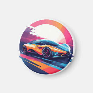Imã Carro Esportivo Futurista
