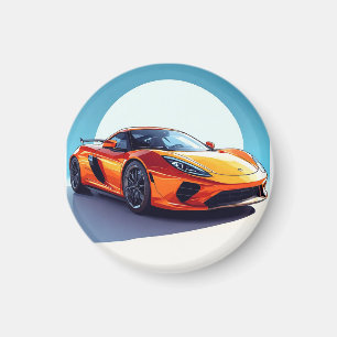 Imã Carro Esportivo Vibrante com Design Moderno